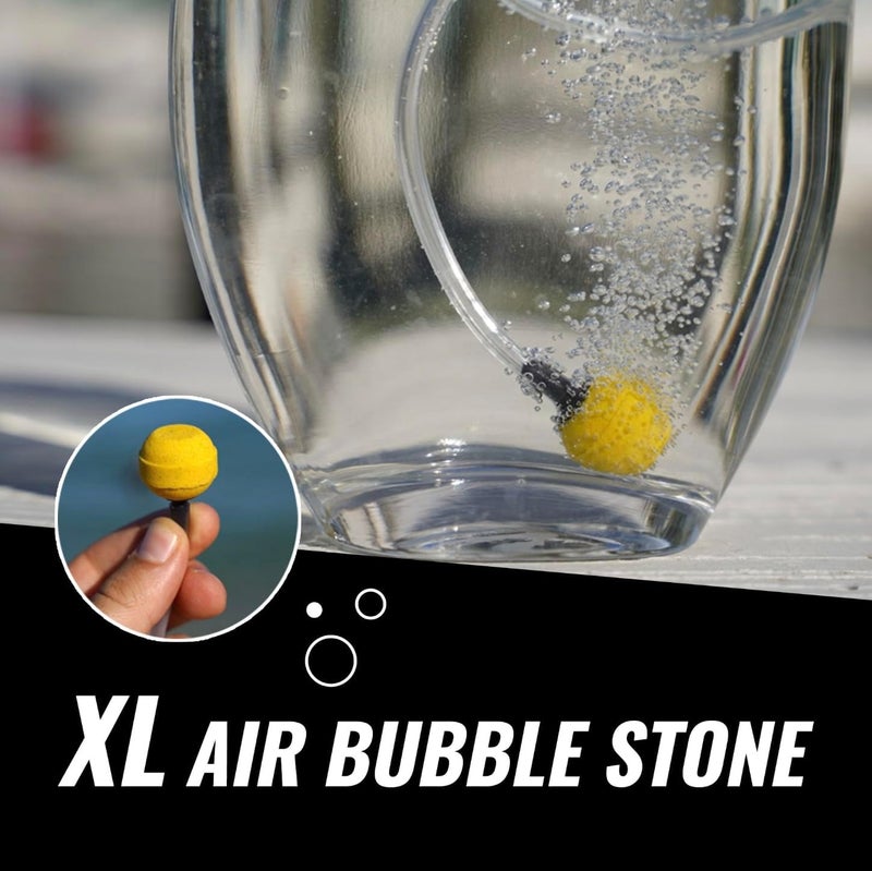 Beyond Braid Beyond Bait Pump Portable Live Bait Aerator - Long Lasting Battery Powered Bubbler - Water Resistant Design- XL Air Stone Keep Your Bait Alive Longer - Image 4